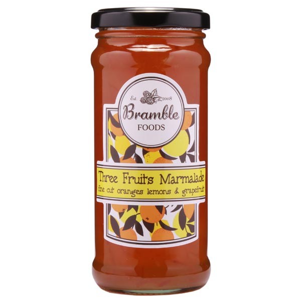 Bramble Foods Three Fruits Marmalade Fine Cut 340g