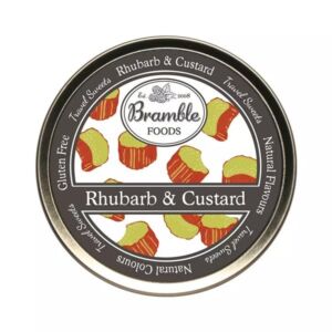 Bramble Foods Rhubarb & Custard Travel Sweet Tin 200g