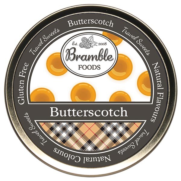 Bramble Foods Butterscotch Travel Sweet Tin 200g