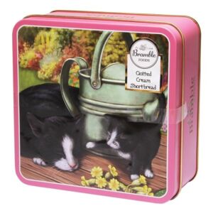 Bramble Foods Clotted Cream Shorties Biscuit Tin (Black & White Cats) 100g