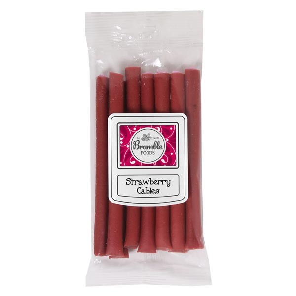 Bramble Foods Strawberry Liqourice Cables 8 pack