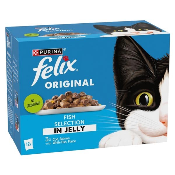 Felix Original Fish Selection in Jelly Wet Cat Food 12 x 85g