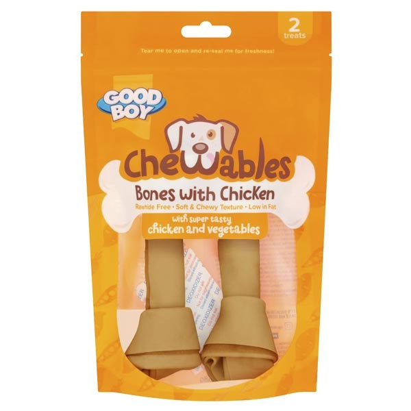 Good Boy Chewables Chicken Medium Bones 2 Pack