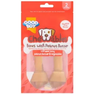 Good Boy Chewables Peanut Butter Medium Bones 2 Pack