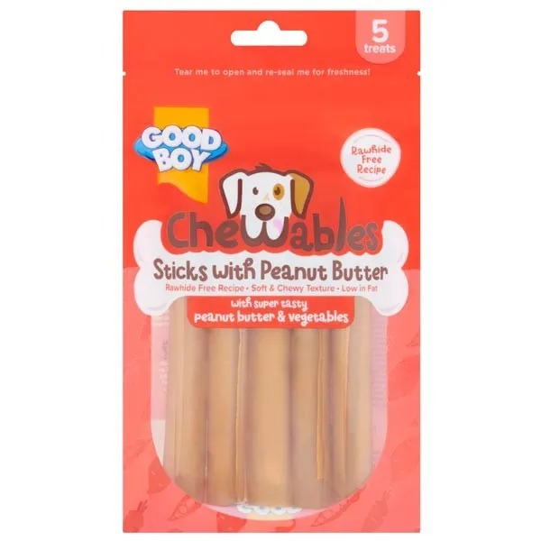 Good Boy Chewables Peanut Butter Sticks 5 Pack