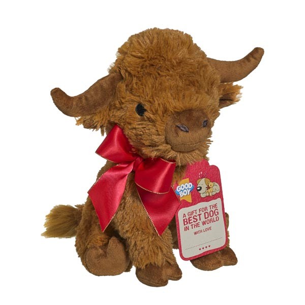 Good Boy Cuddly Gift Highland Cow Christmas Dog Toy