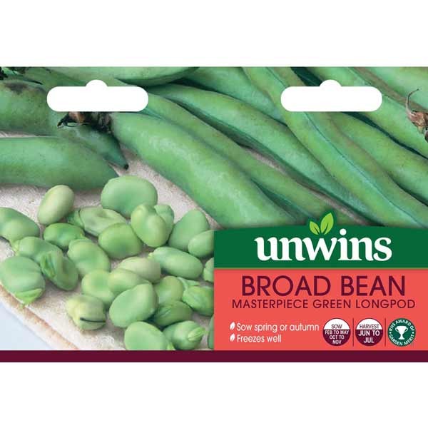 Unwins Broad Bean Masterpiece Green Longpod Seeds