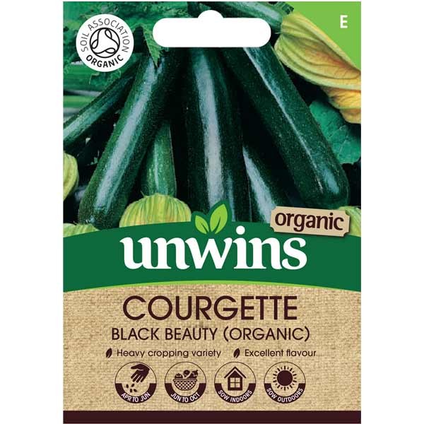 Unwins Organic Courgette Black Beauty Seeds