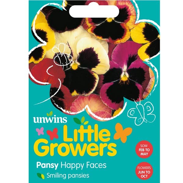 Unwins Little Growers Pansy Happy Faces Seeds