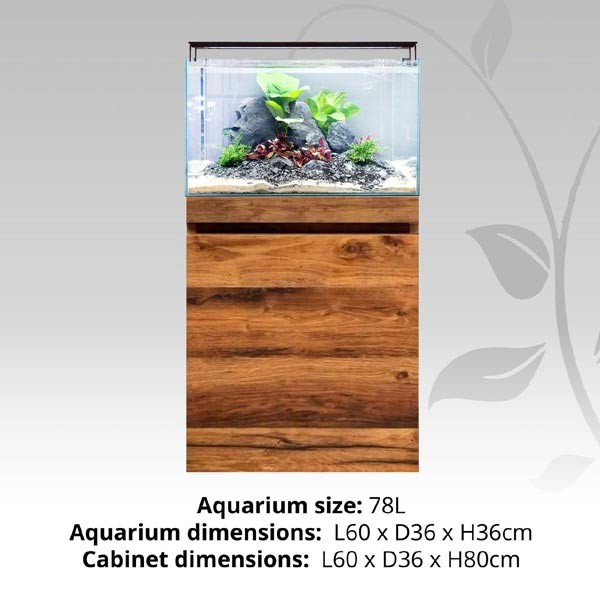 Fluval Visi-White 60 Hunton Oak Aquarium & Cabinet