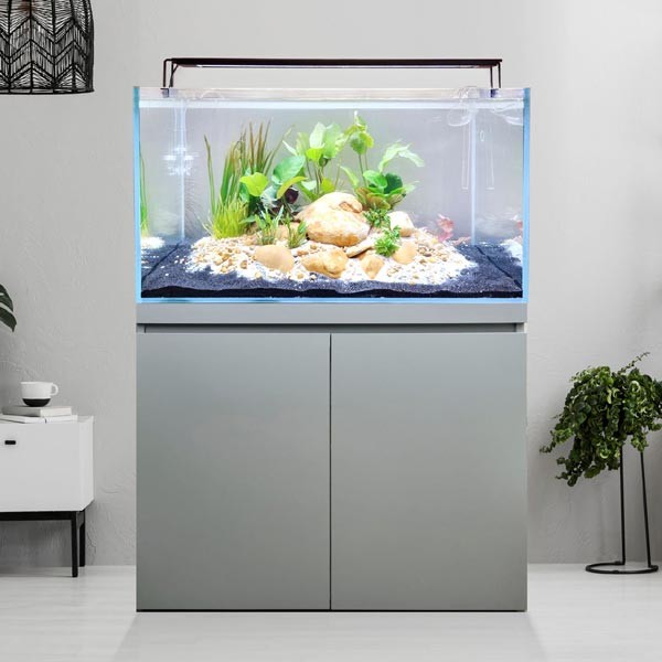 Fluval Visi-White 90 Dusty Grey Aquarium & Cabinet