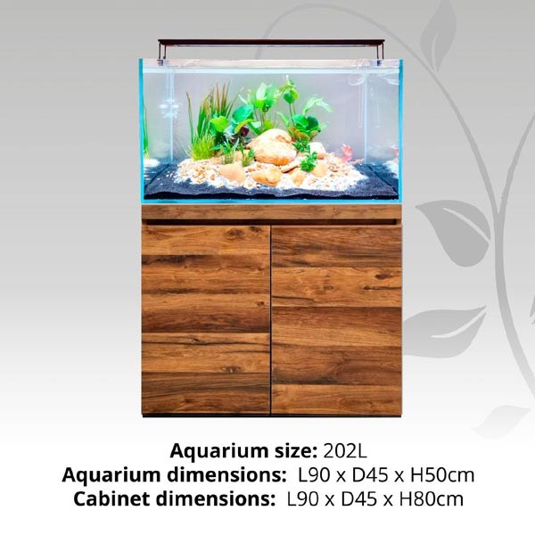 Fluval Visi-White 90 Hunton Oak Aquarium & Cabinet