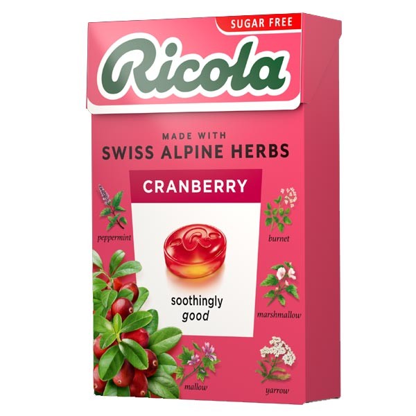 Ricola Tasty Cranberry Sugar Free Box 45g