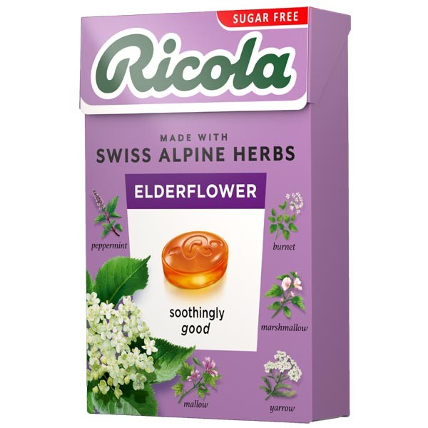 Ricola Delicious Elderflower Sugar Free Box 45g