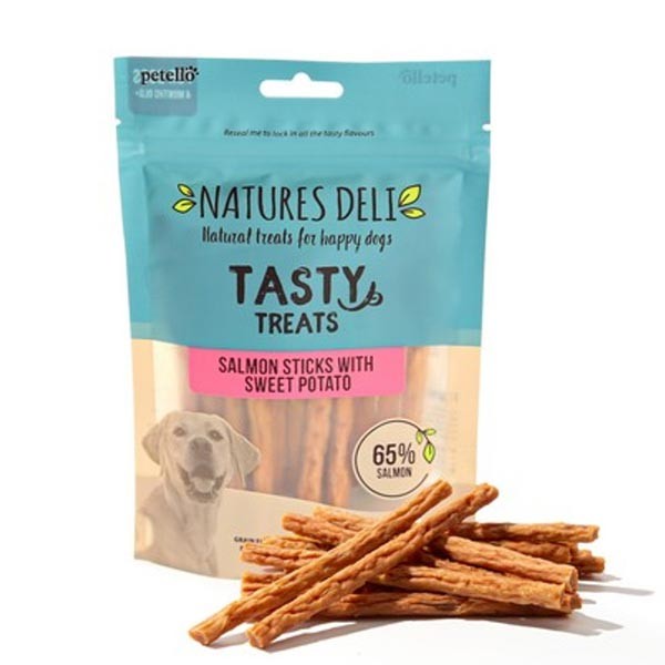 Natures Deli Tasty Treats Salmon Sticks with Sweet Potato 100g