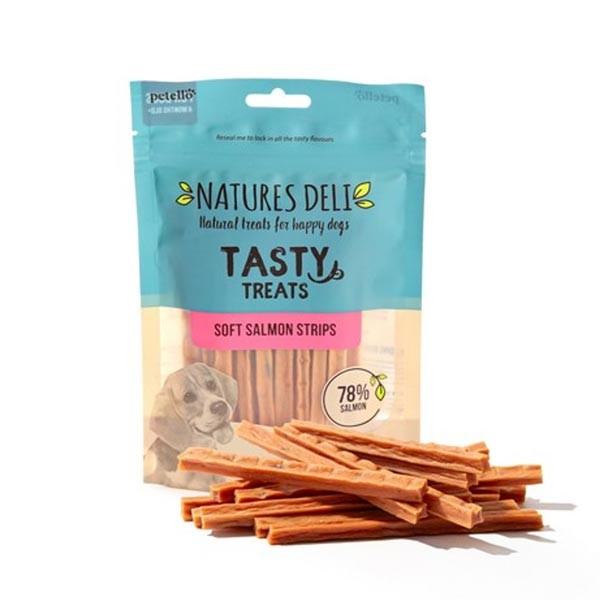 Natures Deli Tasty Treats Soft Salmon Strips 100g