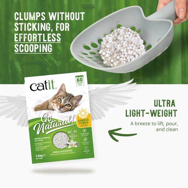 Catit Go Natural! Vanilla Clumping Bamboo Cat Litter 1.4kg