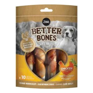 Zeus & Zoe Better Bones Chicken-Wrapped Large Rolls 10 Pack