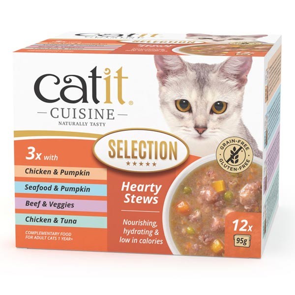 Catit Cuisine Cuisine Mixed Stews 12 x 95g Wet Cat Food