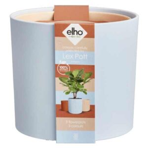 Elho Lex Pott Sky Blue 14cm Flower Pot Set