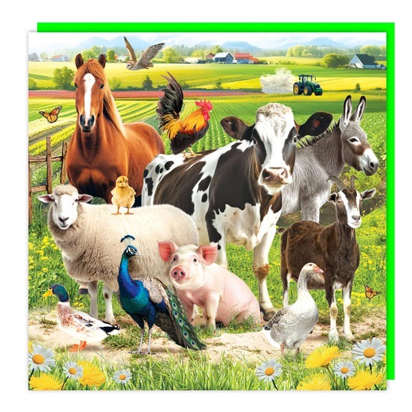 3D Lenticular Card "Farm Animals"