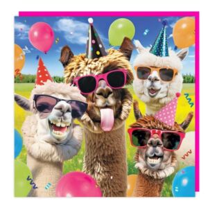 3D Lenticular Card "Llama Selfie"