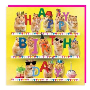 3D Lenticular Card "Birthday Hamsters"