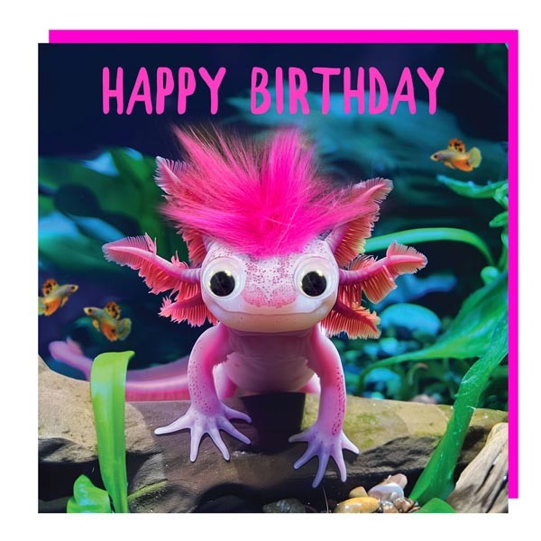 Fluff "Axolotl Birthday" Birthday Card