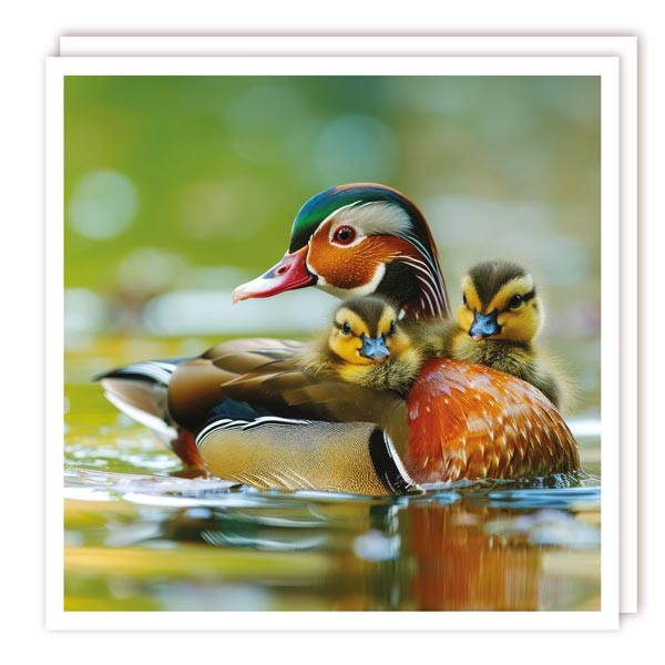 The Wildlife Collection "Mandarin Duck & Ducklings" Card