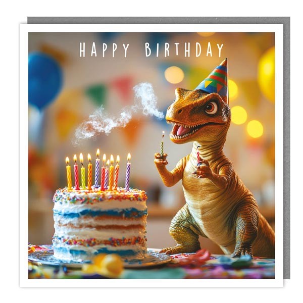 The Light Hearted Collection "T Rex Birthday" Card