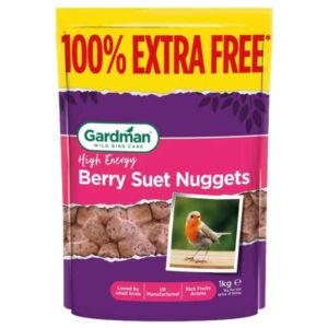 Gardman Berry Suet Nuggets 500g + 100% Extra Free