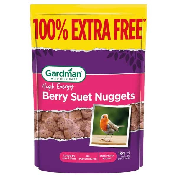 Gardman Berry Suet Nuggets 500g + 100% Extra Free