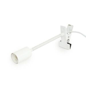 Grow Gang Stelo Gooseneck Clip-On Bulb Holder White