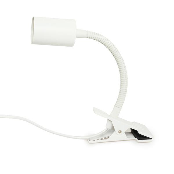 Grow Gang Stelo Gooseneck Clip-On Bulb Holder White