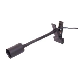 Grow Gang Stelo Gooseneck Clip-On Bulb Holder Black