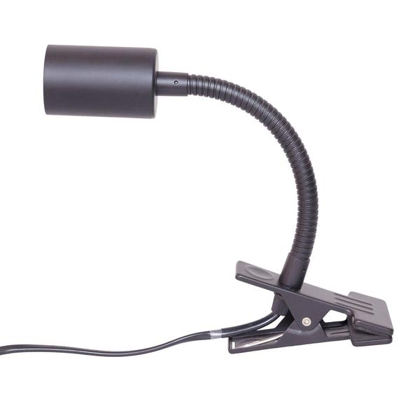 Grow Gang Stelo Gooseneck Clip-On Bulb Holder Black