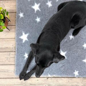 Soul Pets Non-Slip High Grade Vet Bedding Grey with White Stars 100x75cm