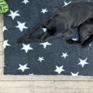 Soul Pet Non-Slip High Grade Vet Bedding Charcoal with White Stars 100x75cm