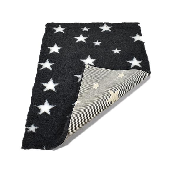 Soul Pet Non-Slip High Grade Vet Bedding Charcoal with White Stars 100x75cm