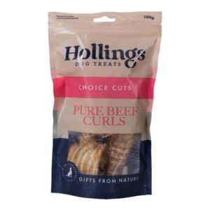 Hollings Beef Curls 100g Dog Treats