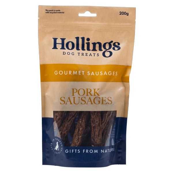 Hollings Pork Sausages 200g Dog Treats