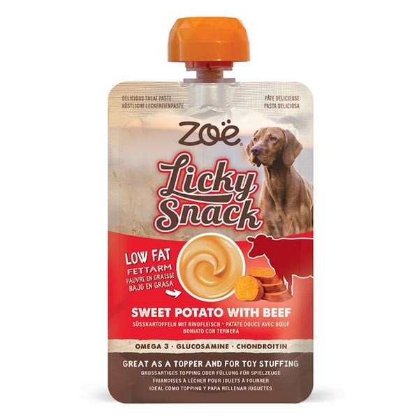 Zoe Licky Snack Sweet Potato with Beef Lickable Dog Treat Paste 85g