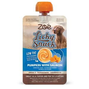 Zoe Licky Snack Pumpkin with Salmon Lickable Dog Treat Paste 85g